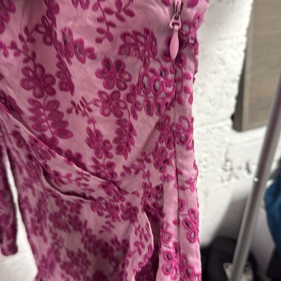 TALULAH Vibrant Pink Dress - Medium - One Shoulder Long Sleeve - LIKE NEW - Picture 3 of 4